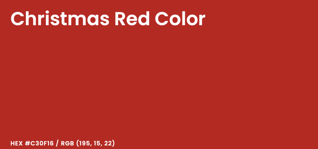 Christmass Red Hex Code Red Christmas
